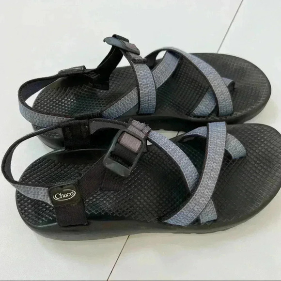 Chaco Womens Vibram sole Made In USA Size 10 Strappy Toe-Post Sport Sandals Blue - Picture 3 of 7